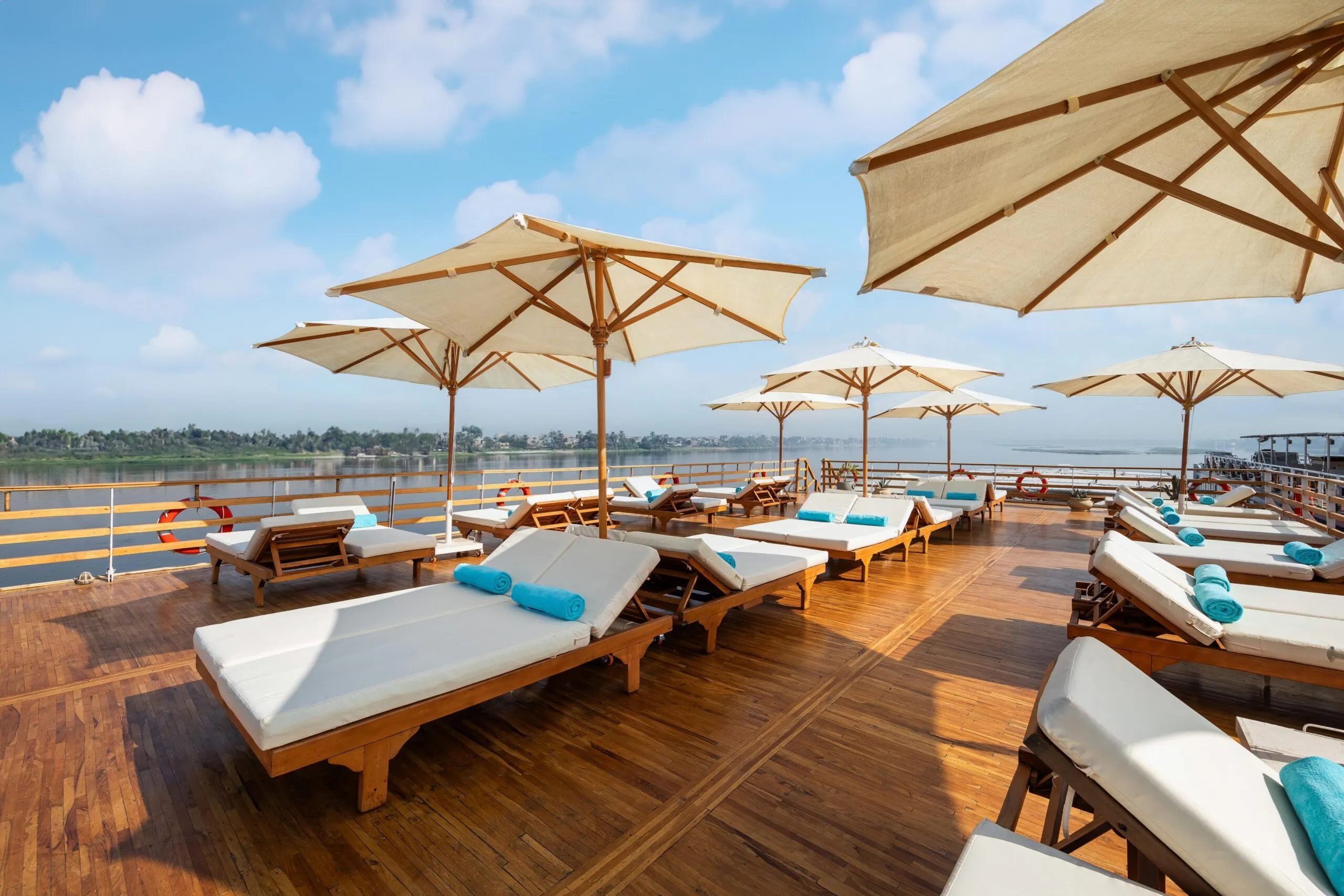 Sun deck of the Alexander The Great Nile Cruise Nile cruise